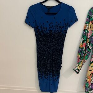 BCBGMaxAzria Blue and Black Mini Dress